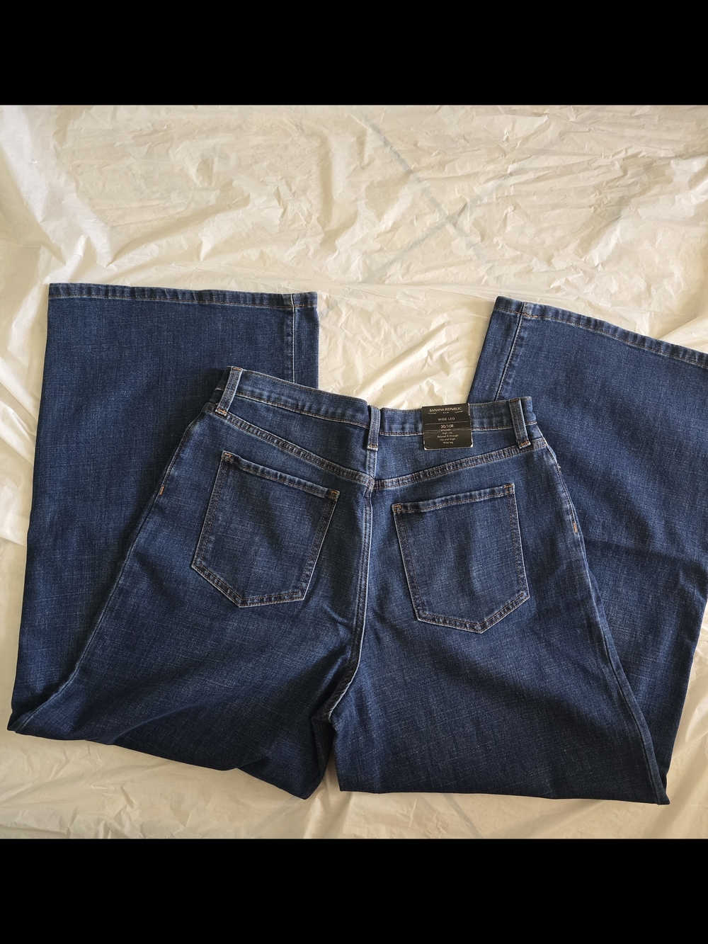Banana Republic Dark Blue Wide Leg Jeans - Picture 3 of 6